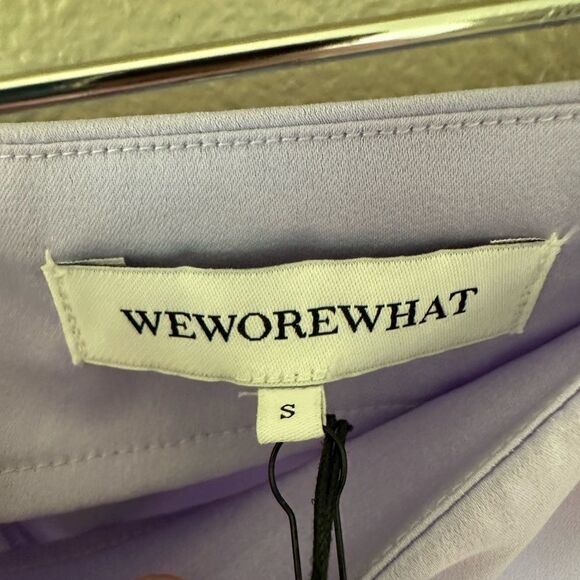 WeWoreWhat REVOLVE Mini Slip Skirt Satin Charmeuse Heather Purple Small NWT - Picture 4 of 7